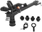 1-1/2" Impact Rain Gun Sprinkler with 2 Nozzles, Adjustable 360 Degree Automatic Rotating Garden Water Sprinkler, for Covering Large Areas, Tall Crops and Pastures Lawn Sprinkler by EVTSCAN