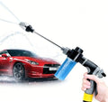 High Pressure Garden Hose Spray Gun, Long Wand Water Jet Nozzle for Car Wash, Driveway & Window Cleaning, Multi-Mode Adjustable Sprayer (Water Gun with Foam Dispenser) by Unknown