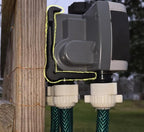 Mounting Bracket Compatible with Orbit B-hyve XD 4-Port Smart Hose Watering Timer (Model 24634 & 24639), Heavy-Duty Wall, Post, or Fence Mount with Zip Ties & Screw, Clip-in Design (White) - Image 2