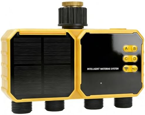 AYNEFY Smart Irrigation Timer, 4 Zone Sprinkler Controller with Solar Panel and 2800mAh Battery, Rain Sensor App Control for Lawn Yard Garden Hose Watering - Image 5