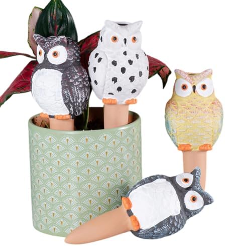 4 Pack Owl Shaped Drip Irrigation Device Top Refill Design Slow Release - Image 2