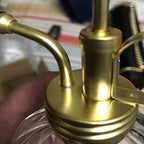 Vintage Style Glass Pumpkin Bottle Sprayer Watering Can Plant Mister with Brass Sprayer Head (Transparent) - Image 5