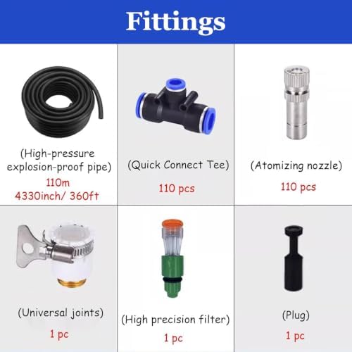 Outdoor Drip Irrigation Kit - Adjustable Nozzle & Water Filter for Efficient Cooling in Gardens, Farms, & Factories - Perfect for Water Conservation & Plant Health - Image 2