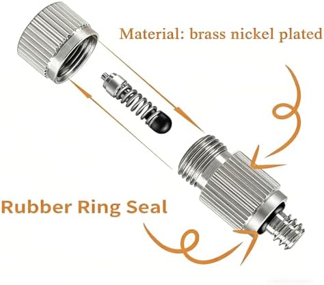 50pcs Dust Removal and Humidification Nozzles Brass Misting Nozzles Outdoor Cooling Systems Attachment for Mister and Misting for Plant Sprayer 2 sections Aperture0.2mm - Image 5