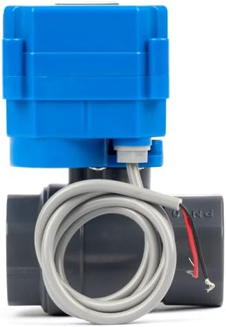 U.S. Solid 3/4" UPVC Motorized Ball Valve - Normally Open Plastic Electrical Ball Valve with Full Port, 2 Wire Auto Return, 9-36V AC/DC, N.O. - Image 3