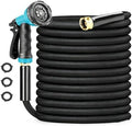Garden Hose 100FT Non-Expanding, Lightweight Hose With 10-Function Nozzle, Leak-Proof No-Knot Easy to Carry Sturdy Flexible Water Hose for Yard Garden Outdoor（Light Black） by Itsonestep