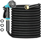 Garden Hose 100FT Non-Expanding, Lightweight Hose With 10-Function Nozzle, Leak-Proof No-Knot Easy to Carry Sturdy Flexible Water Hose for Yard Garden Outdoor（Light Black） by Itsonestep