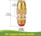 5/10 Pieces Brass Mist Nozzle, 1/2 inch high Pressure Spray Nozzle, Adjustable Atomization System Nozzle, Atomizer Outdoor Plant Garden Terrace Greenhouse Brass 10pcs - Image 2