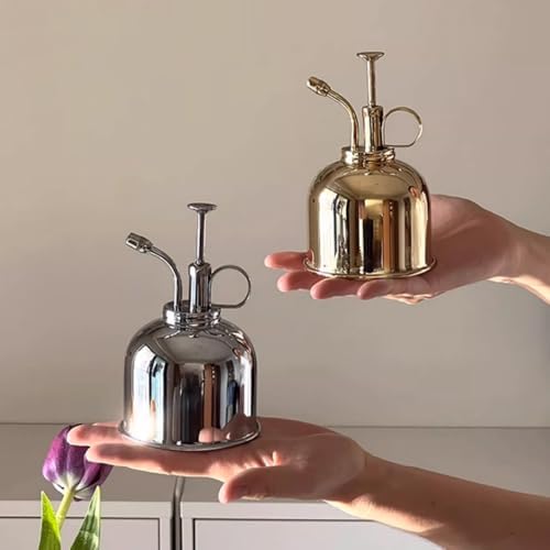 Silver Plating Brass Plant Mister Spray Bottle, 300ml, 5.9 Inch, Vintage Style, for Indoor Plants - Image 5