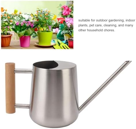 Watering Can Indoor Plants, Stainless Steel Watering Can Pot, Garden Watering Can with Long Spout for Indoor House Plants Bonsai (Stainless Steel Color) - Image 4