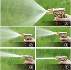 High Pressure Spray Water Gun Copper Alloy Metal Brass Nozzle Hose Sprinkler Wash Tool - Image 2