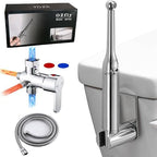 Brass Handheld Bidet Sprayer- Hot and Cold Water Mixer Valve Included，8.5inChrome Toilet Spray Gun,for Baby Cleaning, Female Cleaning and Toilet Sprayer, pet Bathing, Adjustable Water Pressure by Unknown