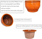 African Violet Pots Self Watering Orange 6 inch - Image 5