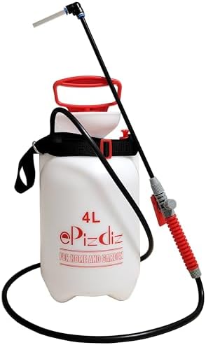 Watering Can Device for Watering Hanging Plant Basket Hard to Reach High Plant Waterer Sprayer 1 Gallon (Red 4L) by ePizdiz