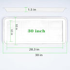 VUWEZ 2 Pack of Plastic Plant Tray Saucer Rectangular 30 inch, Plant Trays Saucers for Indoors Outdoor, Plant Water Drip Tray for Flower Pot Planter, Windowsill Plant Tray (8 X 30'', Clear) - Image 2