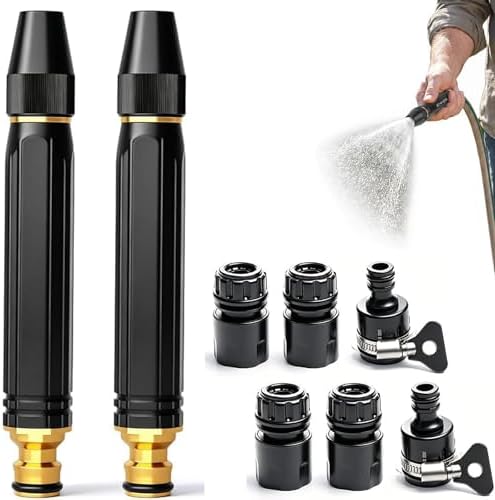 Upgrade Adjustable High Pressure Power Washer Wand With Booster Nozzle Hose,High-Pressure Car Washing Water Nozzle,2026 New Home Car Wash Water Gun-3 Interchangeable Nozzles. (Pacifier Interface X2) by Deedsen
