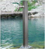 Floor Mounted Faucet Outdoor Water Pipe Vertical Fountain Irrigation Column,Hexagon Vertical Garden Water Column - Stainless Steel Faucet, Free-Standing Insulated Antifreeze System for Home by Unknown