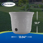 Suncast 2 Pack 300 Foot Heavy Duty 5 Gallon Decorative Plastic Hose Pot for Expandable and Lightweight Hoses, Ideal for Garden, Patio and Backyard Use - Image 3