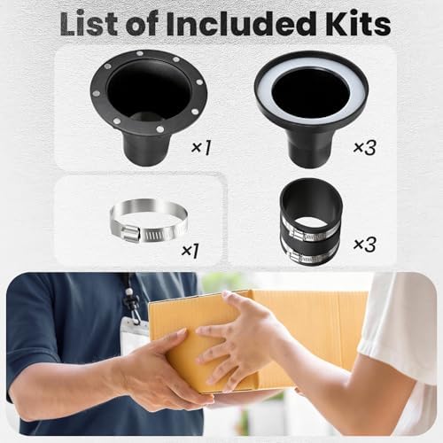 4" to 2-1/2" Magnetic Dust Collection Fittings,8 high-strength magnets,One-to-Many Magnetic Starter Kit,1s connect and disconnect—enabling efficient hose transfer between different machines - Image 5