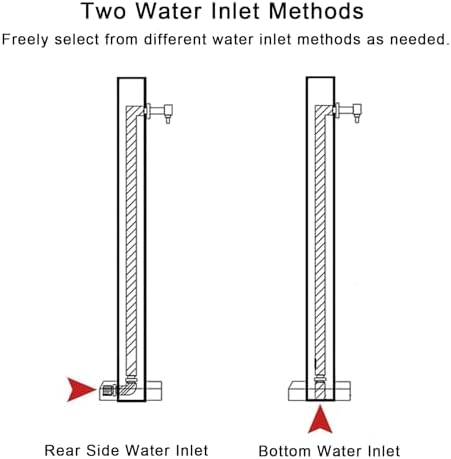 Vertical Square Garden Water Column, Outdoor Antifreeze Hose Stand Double Outlet Faucet with Spray Gun, Water Dispenser Hydrant for Irrigation and Washing(95cm/37in) - Image 7