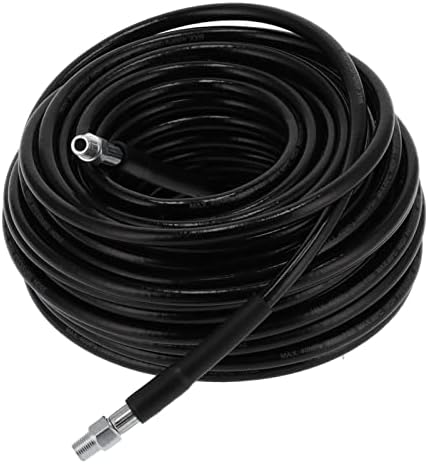 Fydun 30M Pipe Cleaning Hose, High Pressure Washer Sewer 30 Metres Drain Cleaner Hoses R with Nozzle PSI Set 1 4 Inch Brush for Cold and Hot Water 60℃ - Image 7