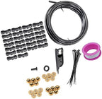 Greenhouse Mist Cooling Setup with Brass Nozzles and Black Tubing for Patio Borders, Plant Rows and Fan Wrap Use Line Brass Nozzle Mist Hose Fan - Image 7