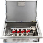 304 Stainless Steel 6-Port Manifold Splitter – 6 ways 25 Bar Pressure Rated for Drinking Water, Oil/Gas, Brewery, Cooling Systems, Polished Open - Image 6