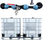 Rain Barrel Diverter Kit for 2 Barrels, Heavy Duty Nickel-Plated Brass Spigot, Connector Kit for IBC Tote Water Transfer, Rain Barrel Spigot by Unknown