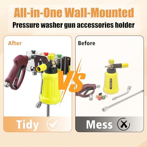 FIXFANS High Pressure Washer Hose Reel for Water/Air/Oil, Pressure Washer Gun Holder - Image 7