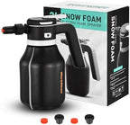 Electric Foam Sprayer,2L Portable Rechargeable Cordless Pressurized Spray Foam Cannon, Car Wash Foam Gun for Car Wash Detailing Garden Black by Unknown