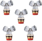 1/2"（DN15） Brass Mist Nozzle Thread Mist Nozzle for Lifting Garden Bed Backyard Outdoor Cooling System（Pack of 5） Fan-Shaped Double Spray Belt Filter 5pcs by Unknown