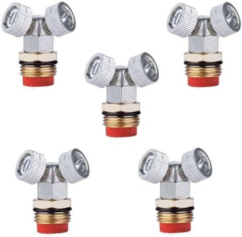 1/2"（DN15） Brass Mist Nozzle Thread Mist Nozzle for Lifting Garden Bed Backyard Outdoor Cooling System（Pack of 5） Fan-Shaped Double Spray Belt Filter 5pcs by Unknown