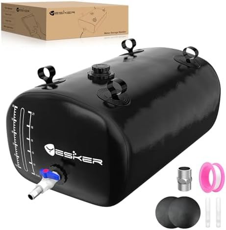 Yesker 30 Gallon Portable Water Tank Bladder for Camping Containers by YESKER