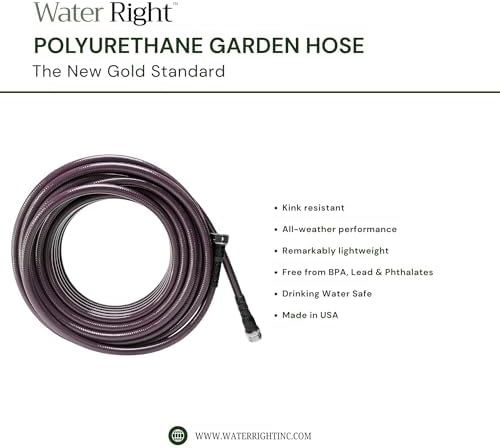 Water Right Polyurethane Garden Hose, 25 Ft, Non-toxic, 7/16” ID, Eggplant - Image 5