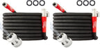 Pocket Hose 100 FT Silver Bullet 2.0 Expandable Garden Hose w/Turbo Shot Nozzle, AS SEEN ON TV, Lead-Free, Solid Aluminum Connectors, Easy On/Off Valve, Kink-Free, Leak-Proof (Pack of 2) by PocketHose