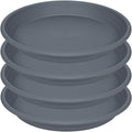 4 Pack of 16 inch Plant Saucer, Large Plant Tray, Heavy Sturdy Plant Drainage Tray for Indoors, Bird Bath Bowls, Sturdy Plastic Pot Tray for Planter 14 15 16"(Gray) by Unknown