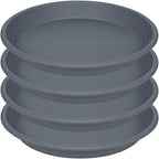 4 Pack of 16 inch Plant Saucer, Large Plant Tray, Heavy Sturdy Plant Drainage Tray for Indoors, Bird Bath Bowls, Sturdy Plastic Pot Tray for Planter 14 15 16"(Gray) by Unknown