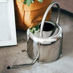 Watering Can Water Can Sprinkling Can Stainless Steel Watering Pot Gardening Potted for Watering Plants Flower Sprinkling Can Watering Can Indoor Plants(Silver,1.5L) - Image 6