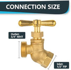 40Pack Seelink 1/2" FIP x 3/4" MHT No-Kink Heavy-Duty Hose Bibb Valve - Image 2