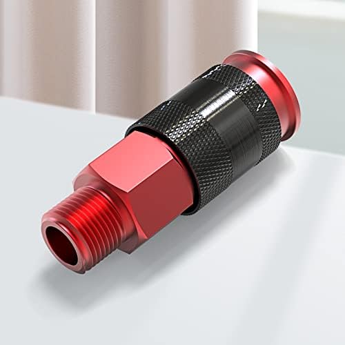 GASHER 12PCS Aluminium 1/4-Inch Male AMT Universal Air Coupler,1/4 Inch NPT Male Threads Size, Quick Connect Air Coupler - Image 5