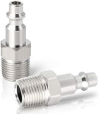 GASHER 1/2-Inch NPT Male Industrial Air Plug,1/4-Inch High Flow Pneumatic Plugs 300PSI (20-Pack) - Image 2