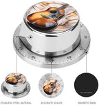 Watercolor Acoustic Guitar Digital Timer for Kids Stainless Steel Mechanical Kitchen Timer Sleek Cooking Timer 60 Minute Cute Countdown Timer for Baking Cooking Home Kitchen Gift - Image 3