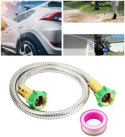 Garden Hose Extender, Leakproof Fitting, Stainless Steel, 12FT - Image 7
