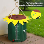 100 Gallon Collapsible Rain Barrel, Sunflower Style Folding Water Bucket - Garden Irrigation with Spigot, Overflow Kit & Mesh Top - Portable Water Storage Tank for Yard Lawn Patio - Image 7