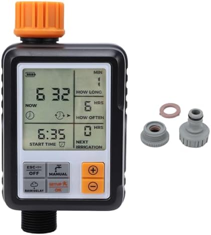 Zerodis Sprinkler Timer with Large Display IP55 Automatic Irrigation System, Programmable Hose Watering Timer for Lawn Garden Flower Beds, Battery Not Included - Image 6