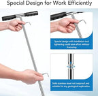 Tyenaza Soil Probe Rod, 17-32-48 Inch Stainless Steel Septic Tank Locator Tool Adjustable Ground Rod with T Handle for Locating Underground Pipes and Gopher Runs, Gardening - Image 4