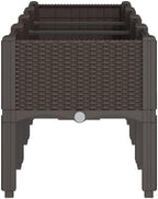 Garden Planter Box with Legs Elevated Patio Bed Brown 63 Inch - Image 4