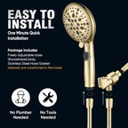 Cobbe 9 Spray Modes Handheld Shower Head, Water-Saving, Gold - Image 6