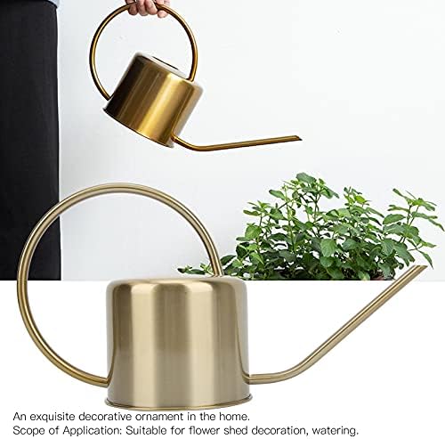 Plant Watering Can, 1300ml Long Spout Metal Watering Can with Ergonomic Handle, Precise Pouring, Vintage Home Decor for Succulents, Garden Flowers, Indoor Potted Plants - Image 5