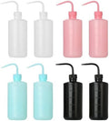 8PCS 500ml Squirt Bottles, Plastic Wash Bottles, Lab Squeeze Bottle with Scale Labels, for Laboratory, Tattoo Artists, Hair Salon, Gardening (4 Mix Colors) by Unknown